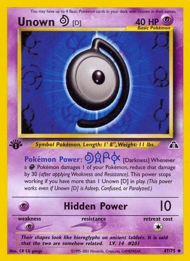Unown [D], Neo Discovery 47