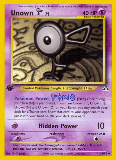 Unown [F], Neo Discovery 48