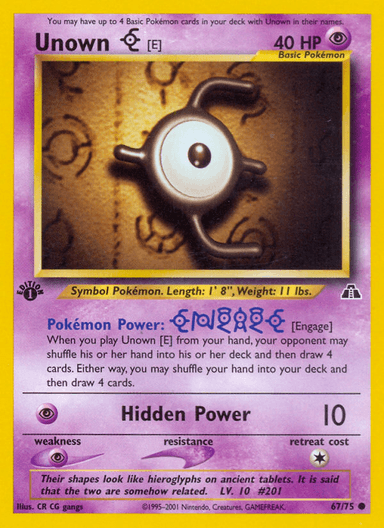 Unown [E], Neo Discovery 67