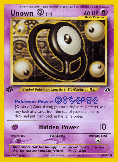 Unown [O], Neo Discovery 69