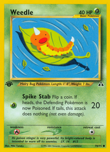 Weedle, Neo Discovery 70