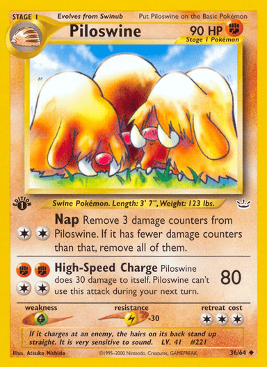 Piloswine, Neo Revelation 36
