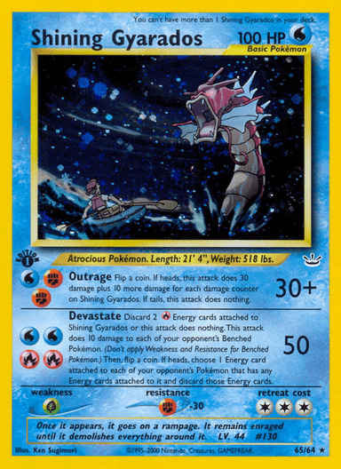 Shining Gyarados, Neo Revelation 65