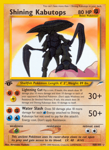 Shining Kabutops, Neo Destiny 108