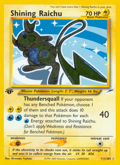 Shining Raichu, Neo Destiny 111