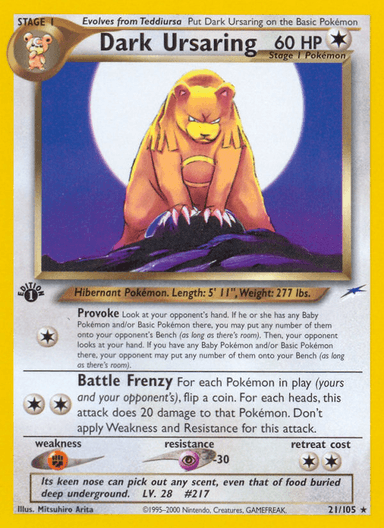 Dark Ursaring, Neo Destiny 21