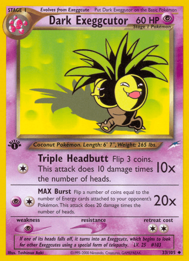 Dark Exeggutor, Neo Destiny 33