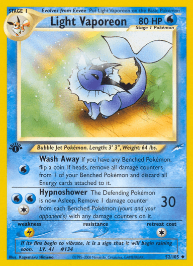 Light Vaporeon, Neo Destiny 52