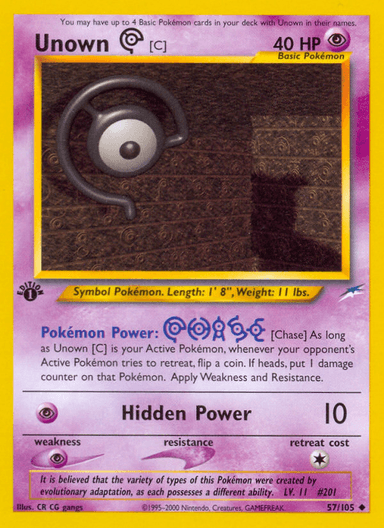 Unown [C], Neo Destiny 57