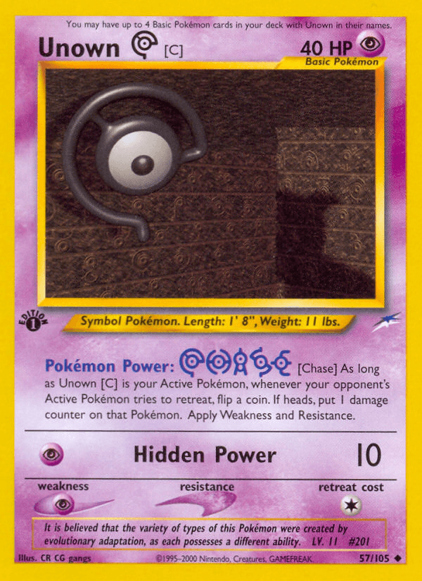 Unown [C], Neo Destiny 57