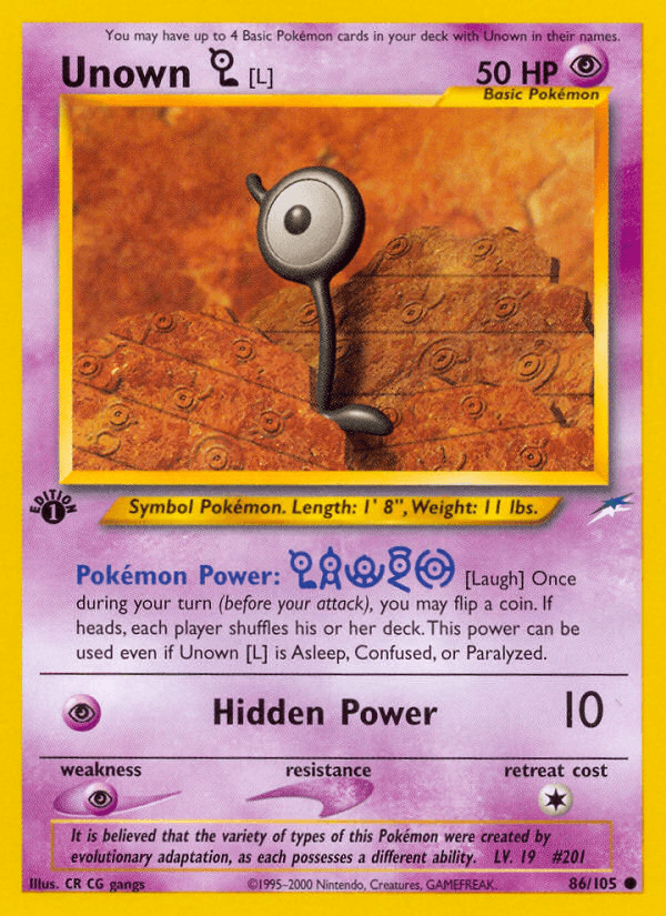Unown [L], Neo Destiny 86