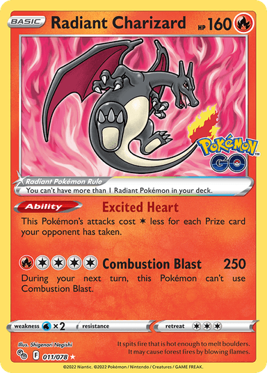 Radiant Charizard, Pokémon GO 11