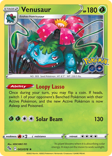 Venusaur, Pokémon GO 3