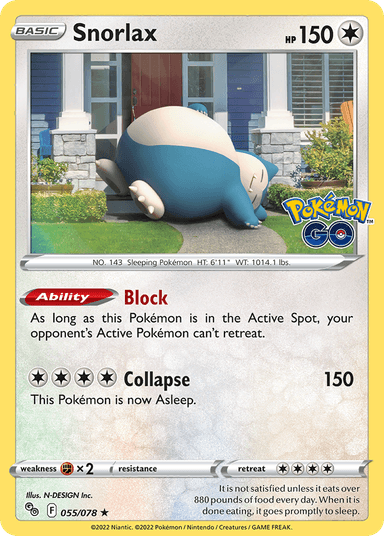 Snorlax, Pokémon GO 55