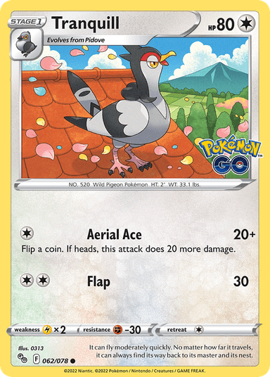 Tranquill, Pokémon GO 62