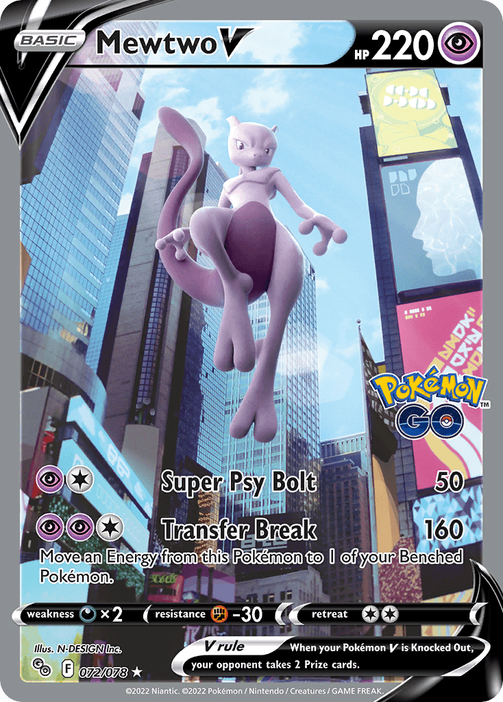 Mewtwo V, Pokémon GO 72