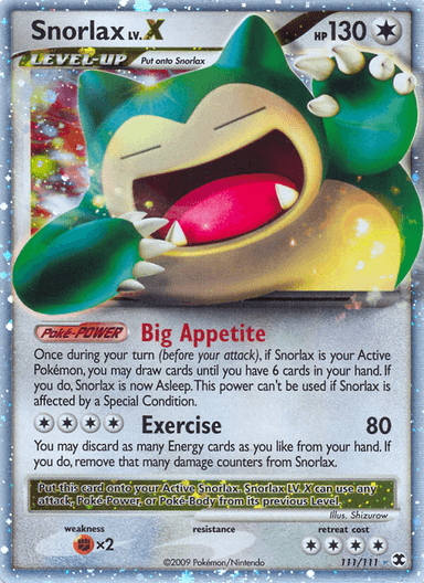 Snorlax LV.X, Rising Rivals 111
