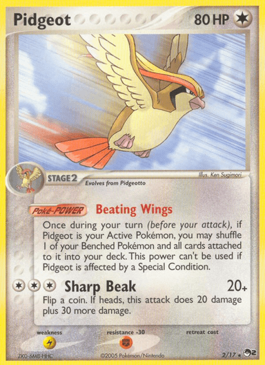 Pidgeot, POP Series 2 2