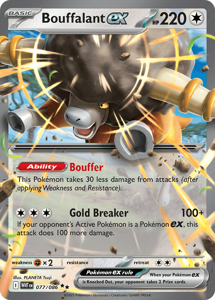 Bouffalant ex, White Flare 77