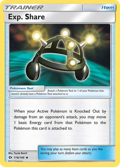 Exp. Share, Sun & Moon 118