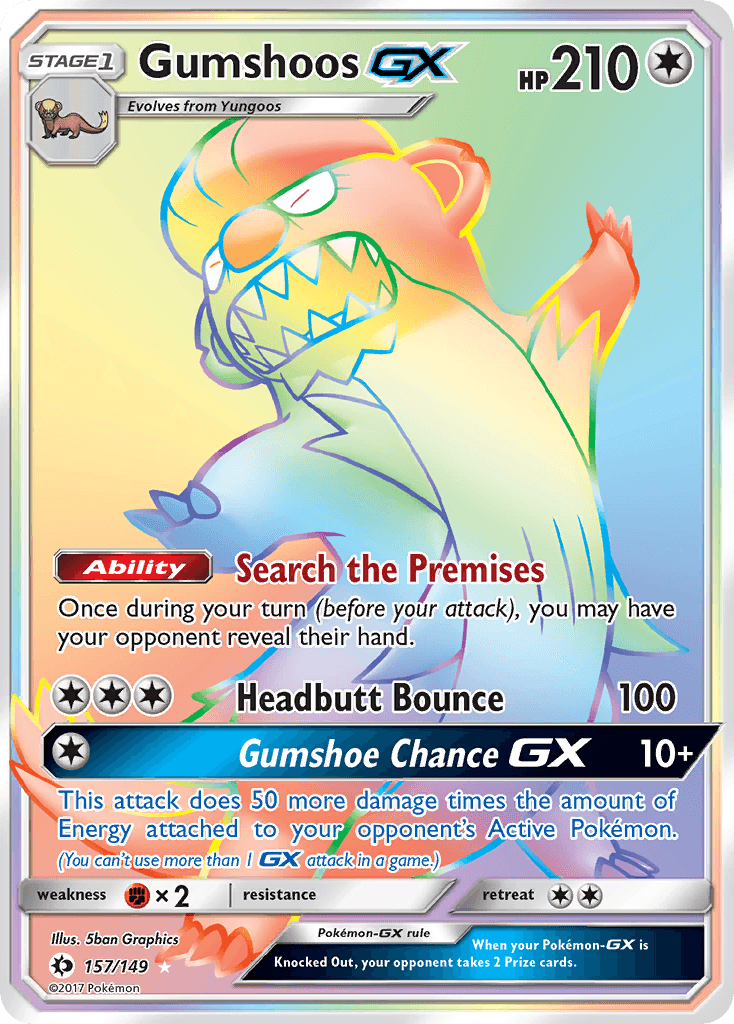 Gumshoos-GX, Sun & Moon 157