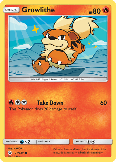 Growlithe, Sun & Moon 21