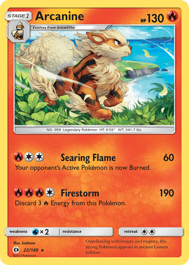 Arcanine, Sun & Moon 22
