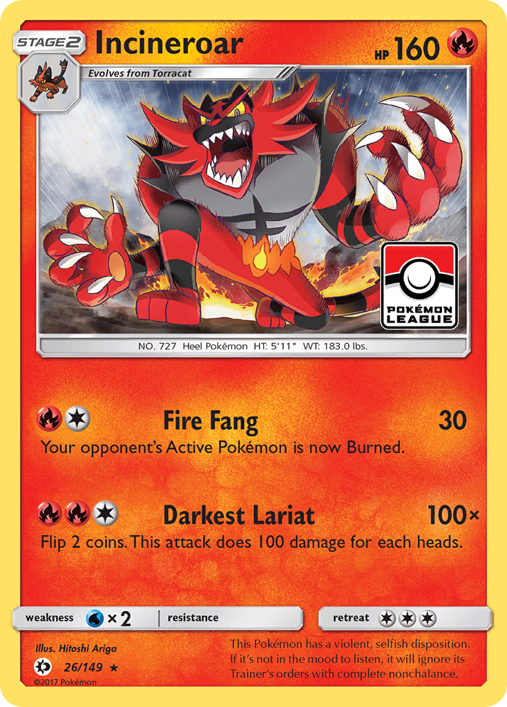 Incineroar, Sun & Moon 26