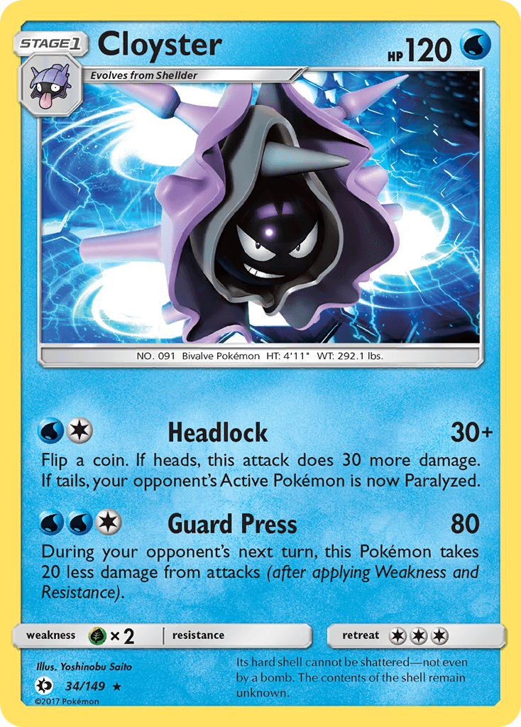 Cloyster, Sun & Moon 34
