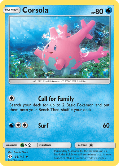 Corsola, Sun & Moon 36