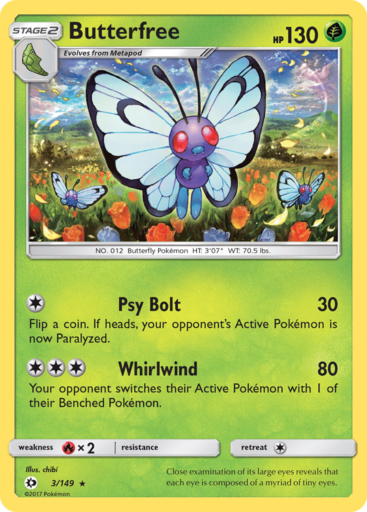 Butterfree, Sun & Moon 3