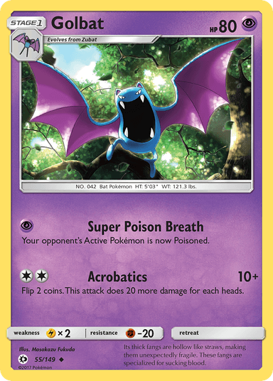 Golbat, Sun & Moon 55