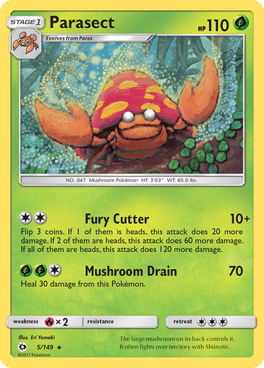 Parasect, Sun & Moon 5