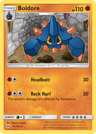 Boldore, Sun & Moon 70
