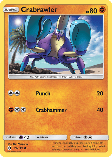 Crabrawler, Sun & Moon 72