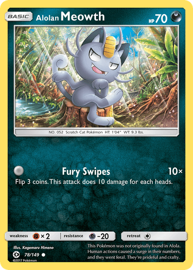 Alolan Meowth, Sun & Moon 78