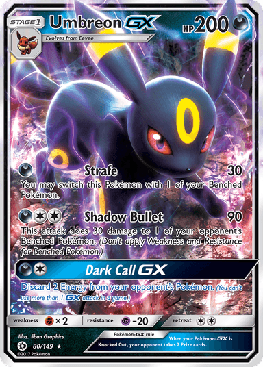 Umbreon-GX, Sun & Moon 80