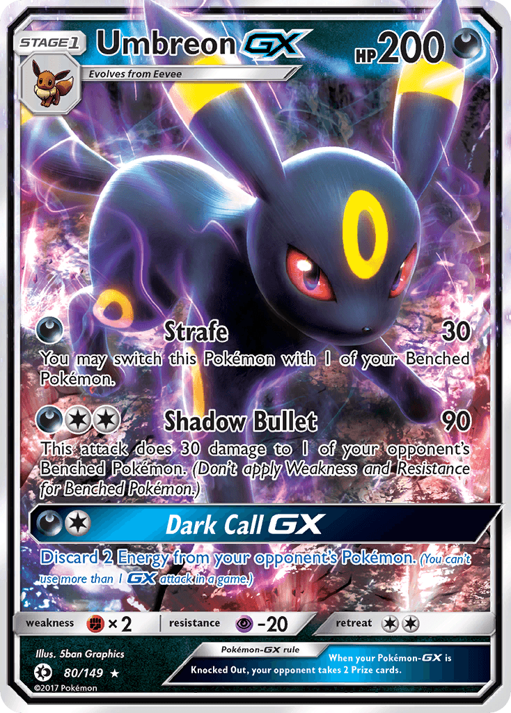 Umbreon-GX, Sun & Moon 80