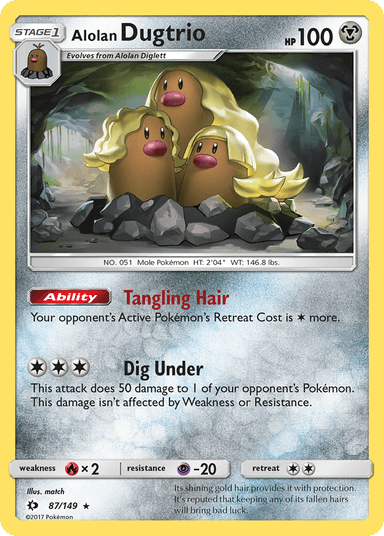 Alolan Dugtrio, Sun & Moon 87