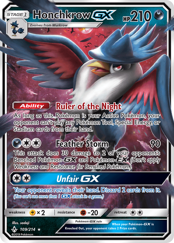 Honchkrow-GX, Unbroken Bonds 109