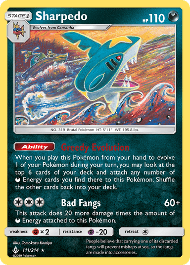 Sharpedo, Unbroken Bonds 111