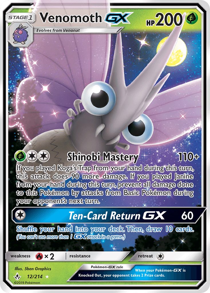 Venomoth-GX, Unbroken Bonds 12