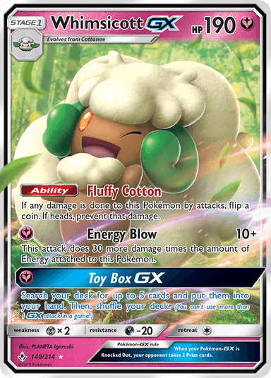 Whimsicott-GX, Unbroken Bonds 140