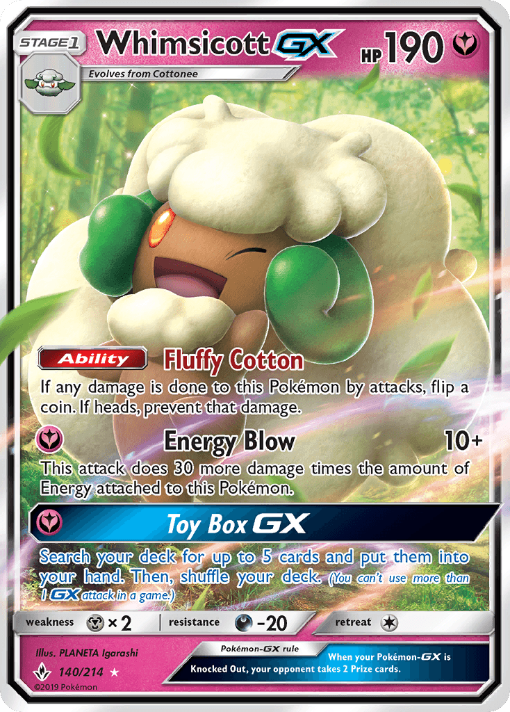 Whimsicott-GX, Unbroken Bonds 140