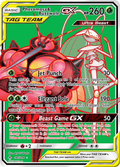 Pheromosa & Buzzwole-GX, Unbroken Bonds 191