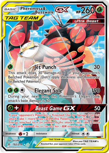 Pheromosa & Buzzwole-GX, Unbroken Bonds 192