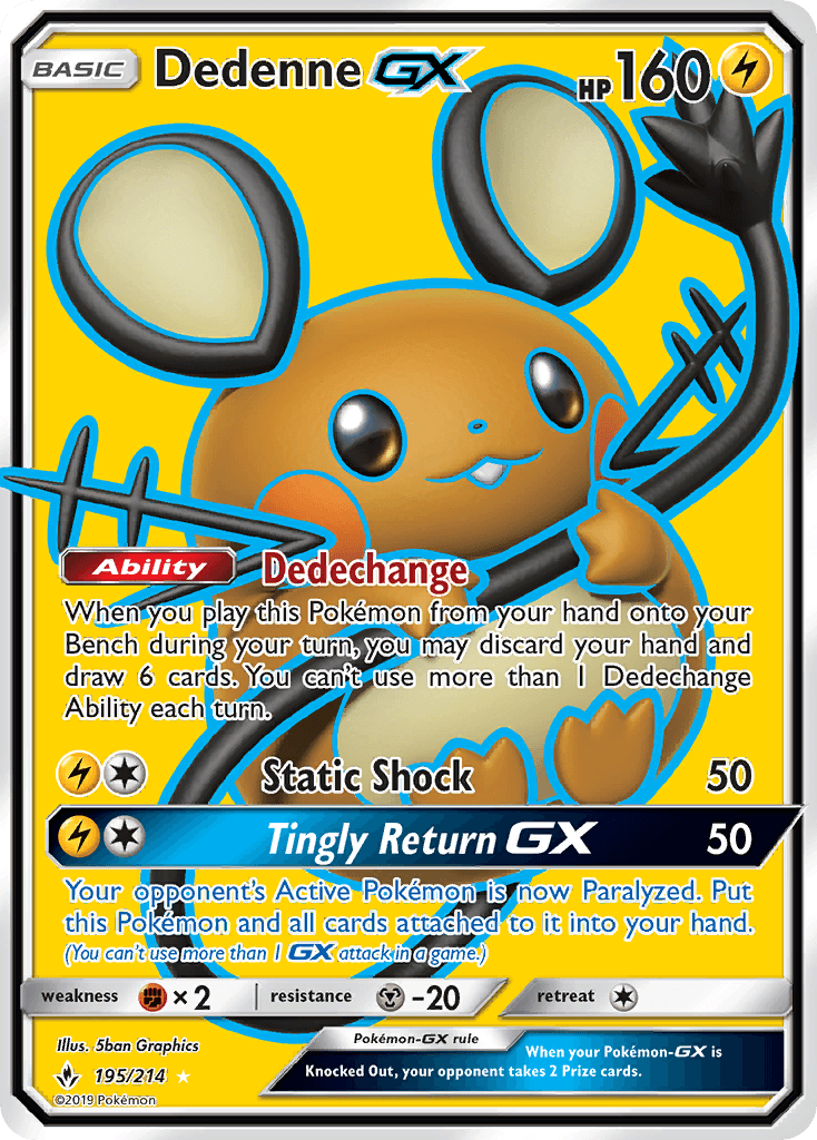 Dedenne-GX, Unbroken Bonds 195