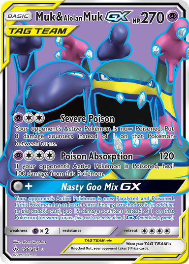 Muk & Alolan Muk-GX, Unbroken Bonds 196