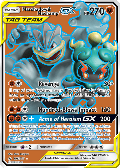 Marshadow & Machamp-GX, Unbroken Bonds 198