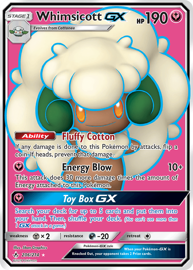 Whimsicott-GX, Unbroken Bonds 206